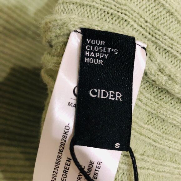 Cider Women's V-Neck Backless Knitted Midi Dress Sleeveless Pale Green Small NWT - Picture 5 of 7